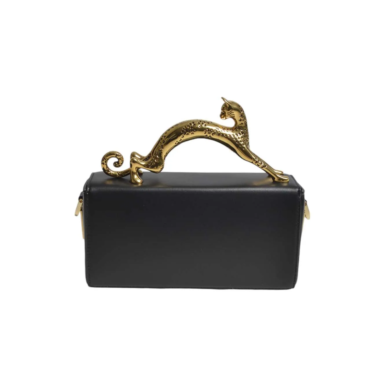 Borsa a mano Pencil Cat Nano in pelle nera Lanvin