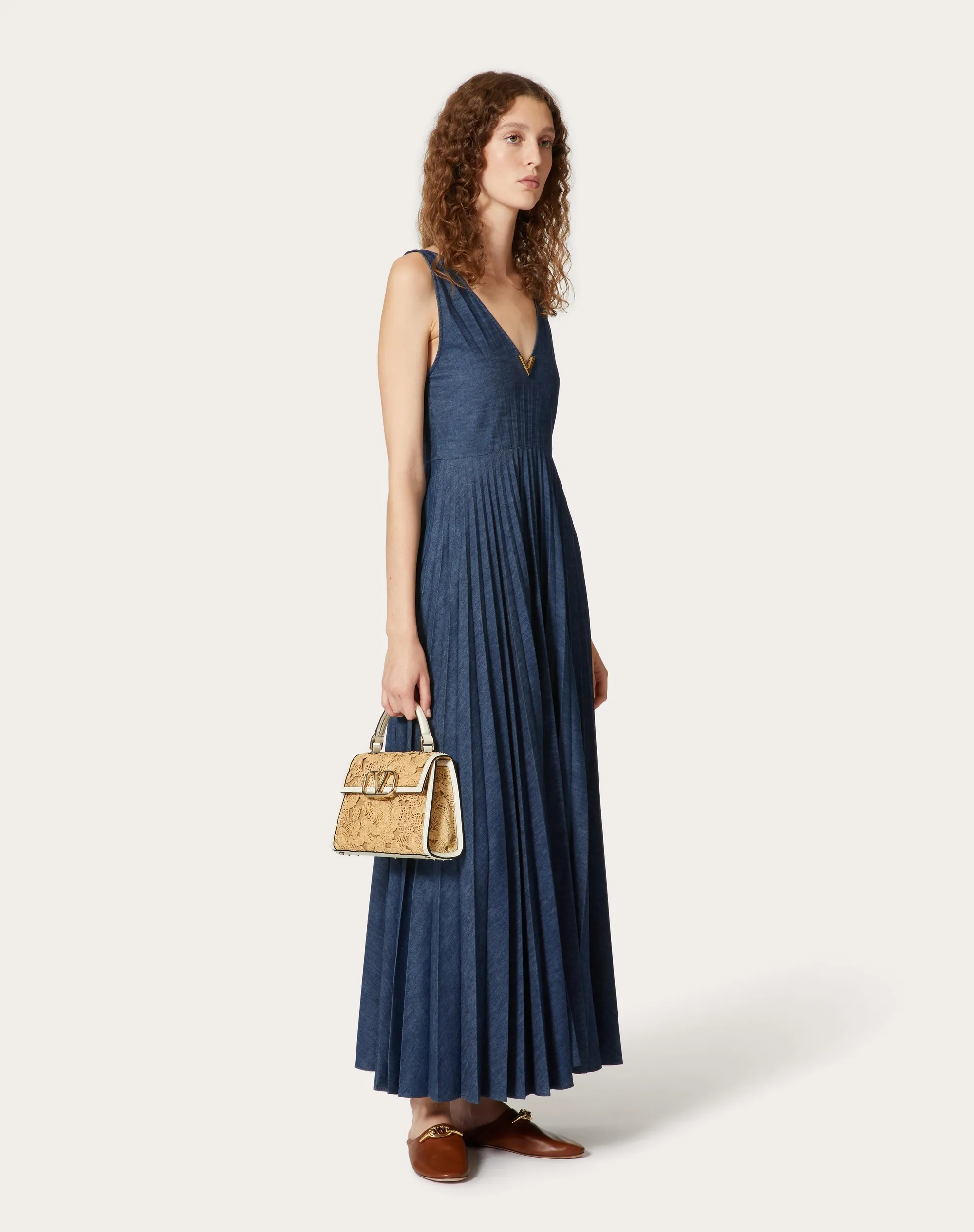 BORSA A MANO PICCOLA VSLING IN RAFIA EFFETTO PIZZO