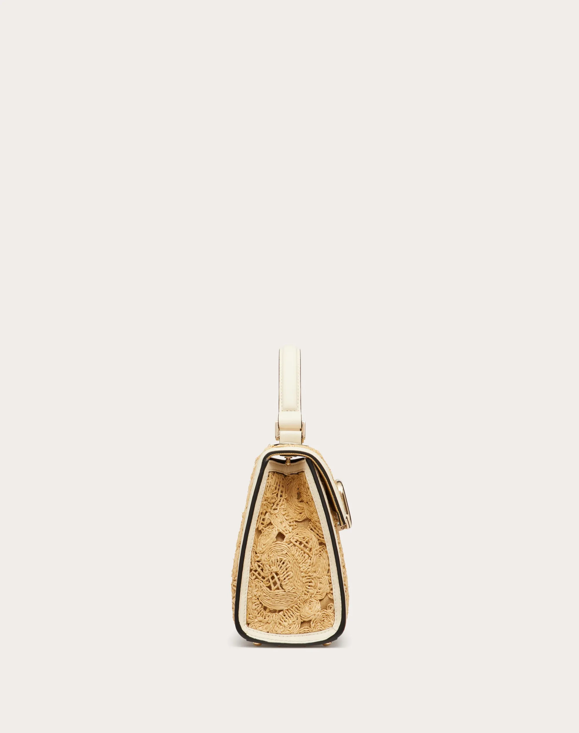 BORSA A MANO PICCOLA VSLING IN RAFIA EFFETTO PIZZO