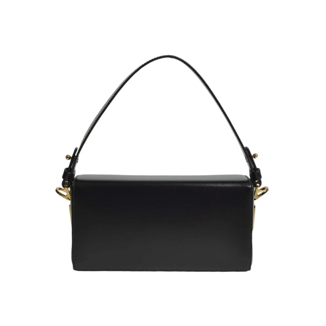 Borsa a mano Shiny Pencil Nano in pelle nera Lanvin