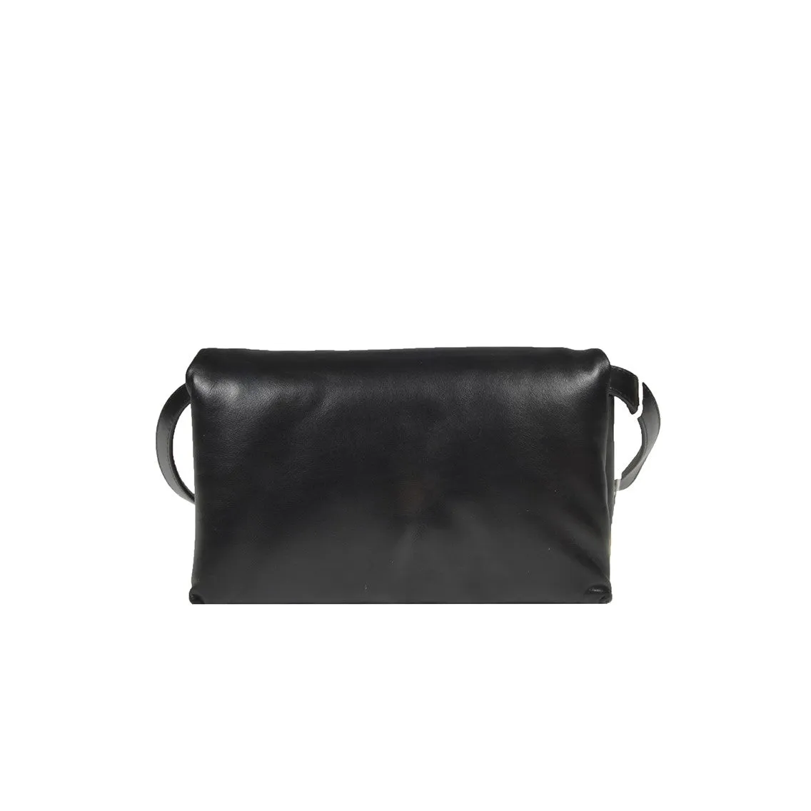 Borsa a spalla media Prisma in pelle nera Marni
