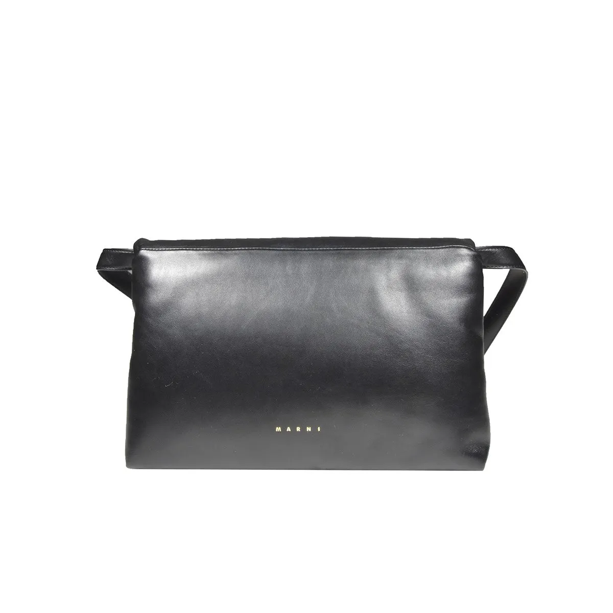Borsa a spalla Prisma in pelle nero Marni