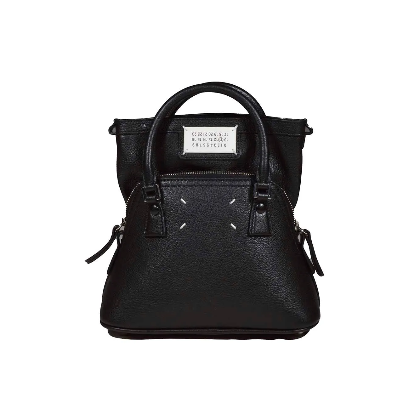 Borsa a tracolla 5AC micro in pelle nera Maison Margiela