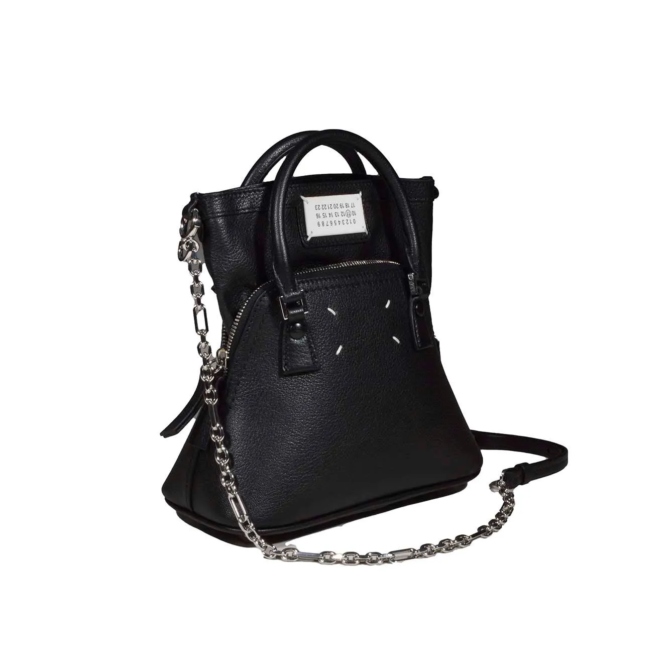 Borsa a tracolla 5AC micro in pelle nera Maison Margiela