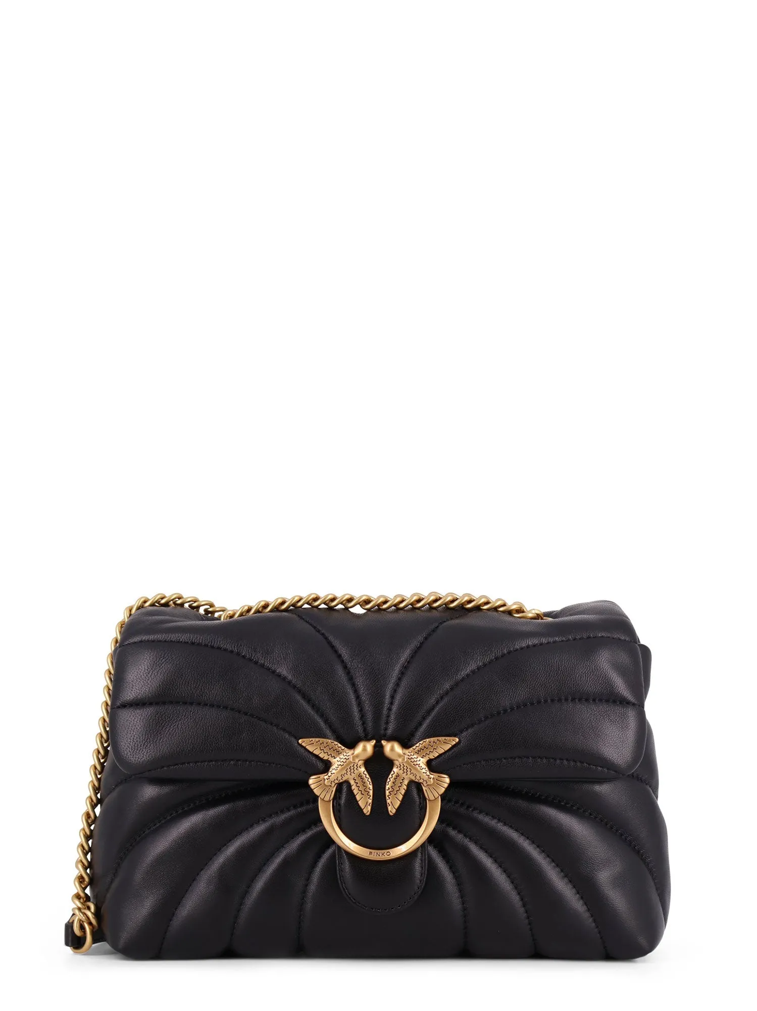 Borsa a tracolla in pelle matelassé con fibbia Love Birds