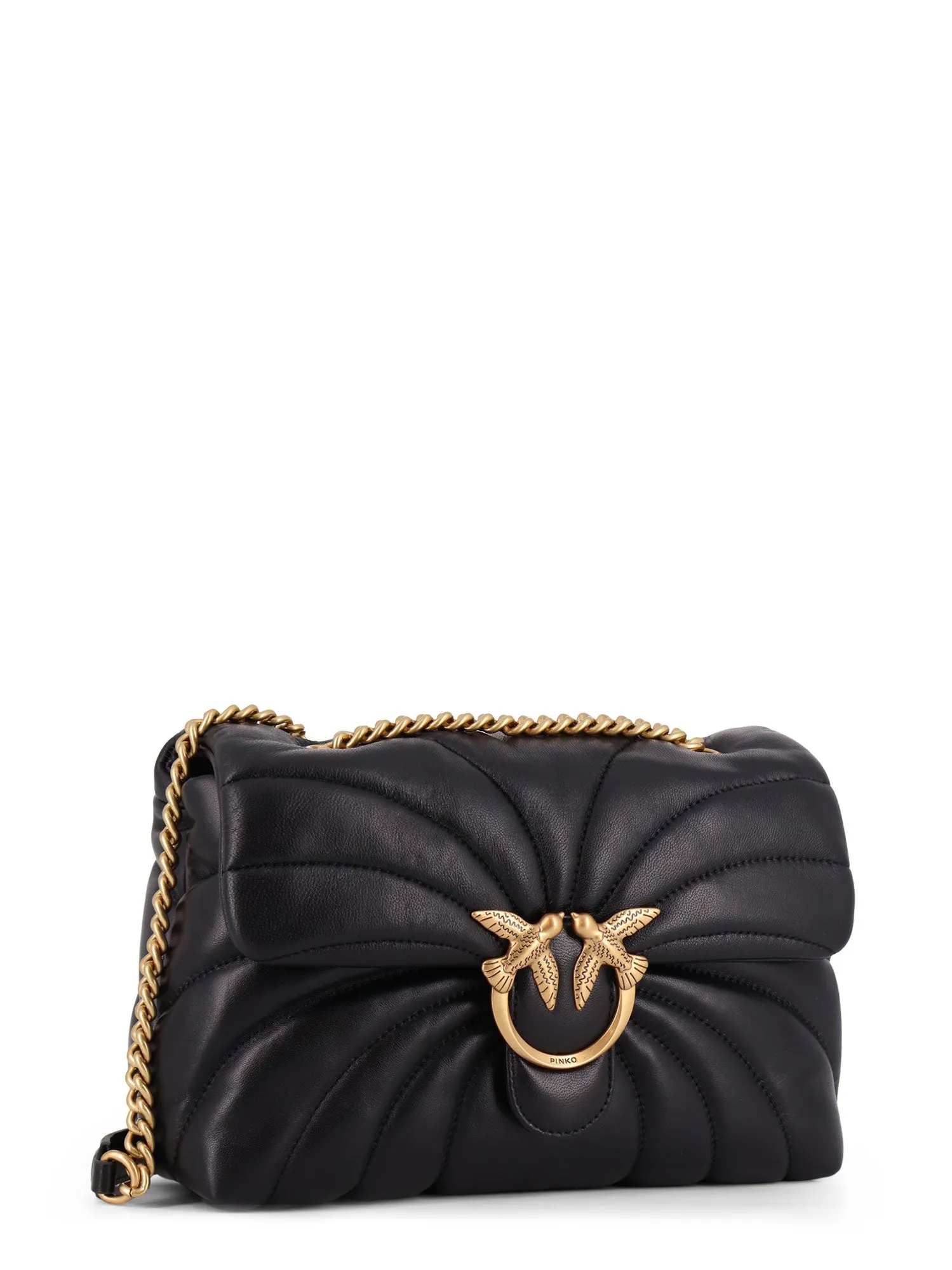 Borsa a tracolla in pelle matelassé con fibbia Love Birds