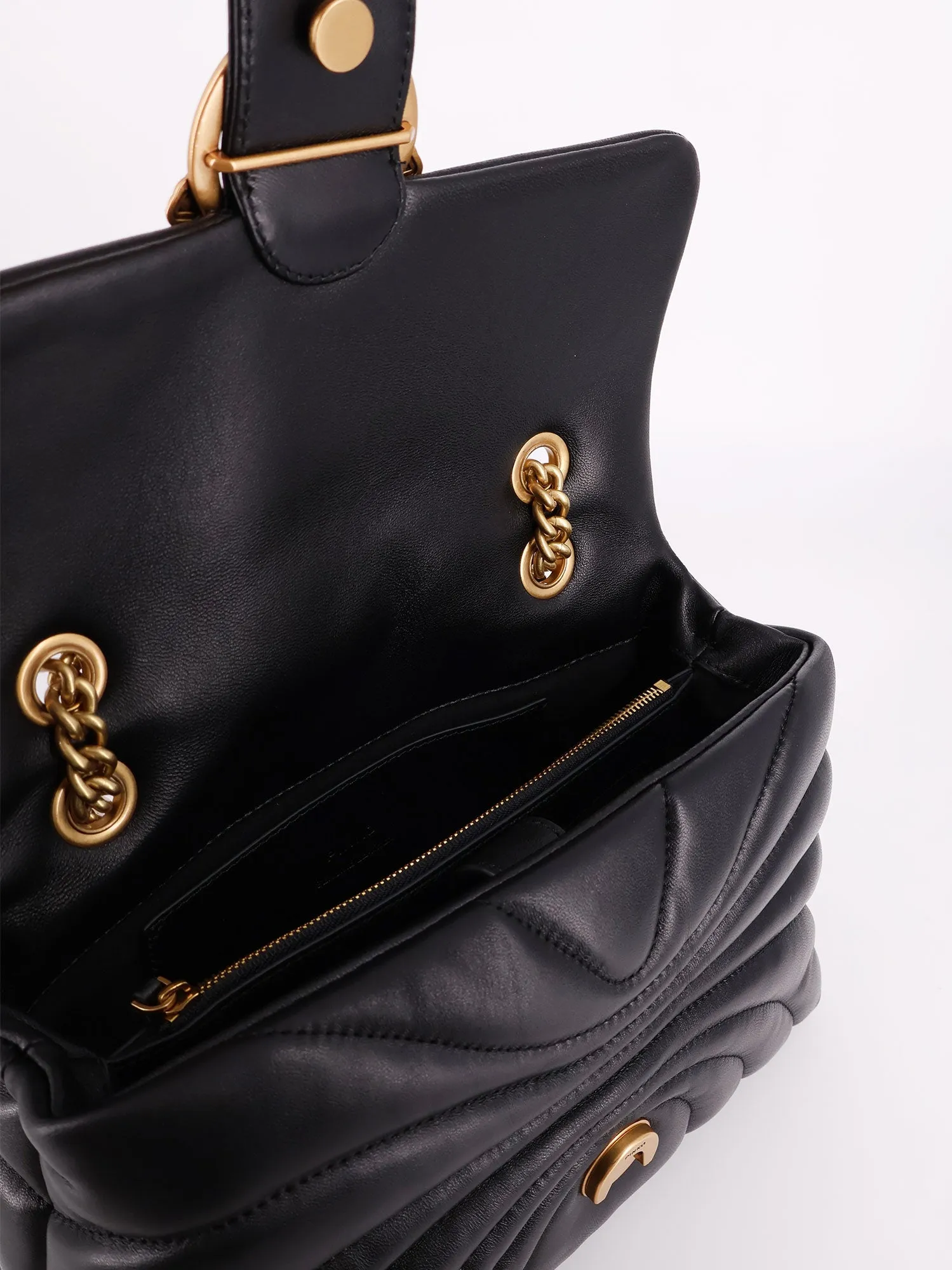 Borsa a tracolla in pelle matelassé con fibbia Love Birds