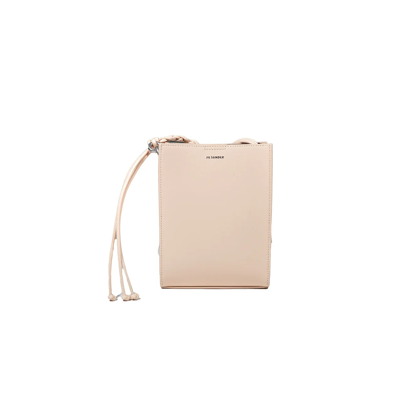 Borsa a tracolla Tangle Rings piccola in pelle cipria Jil Sander