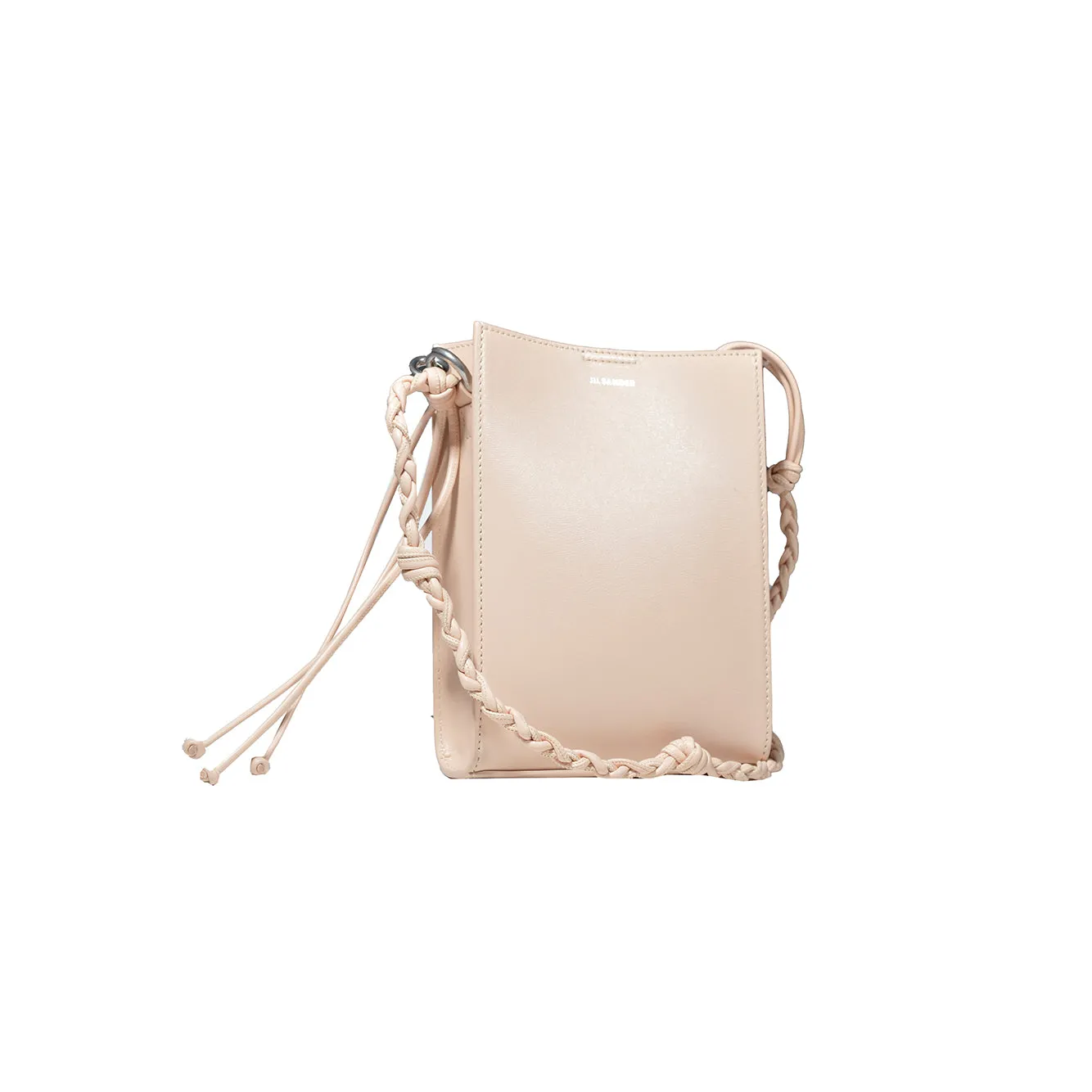 Borsa a tracolla Tangle Rings piccola in pelle cipria Jil Sander
