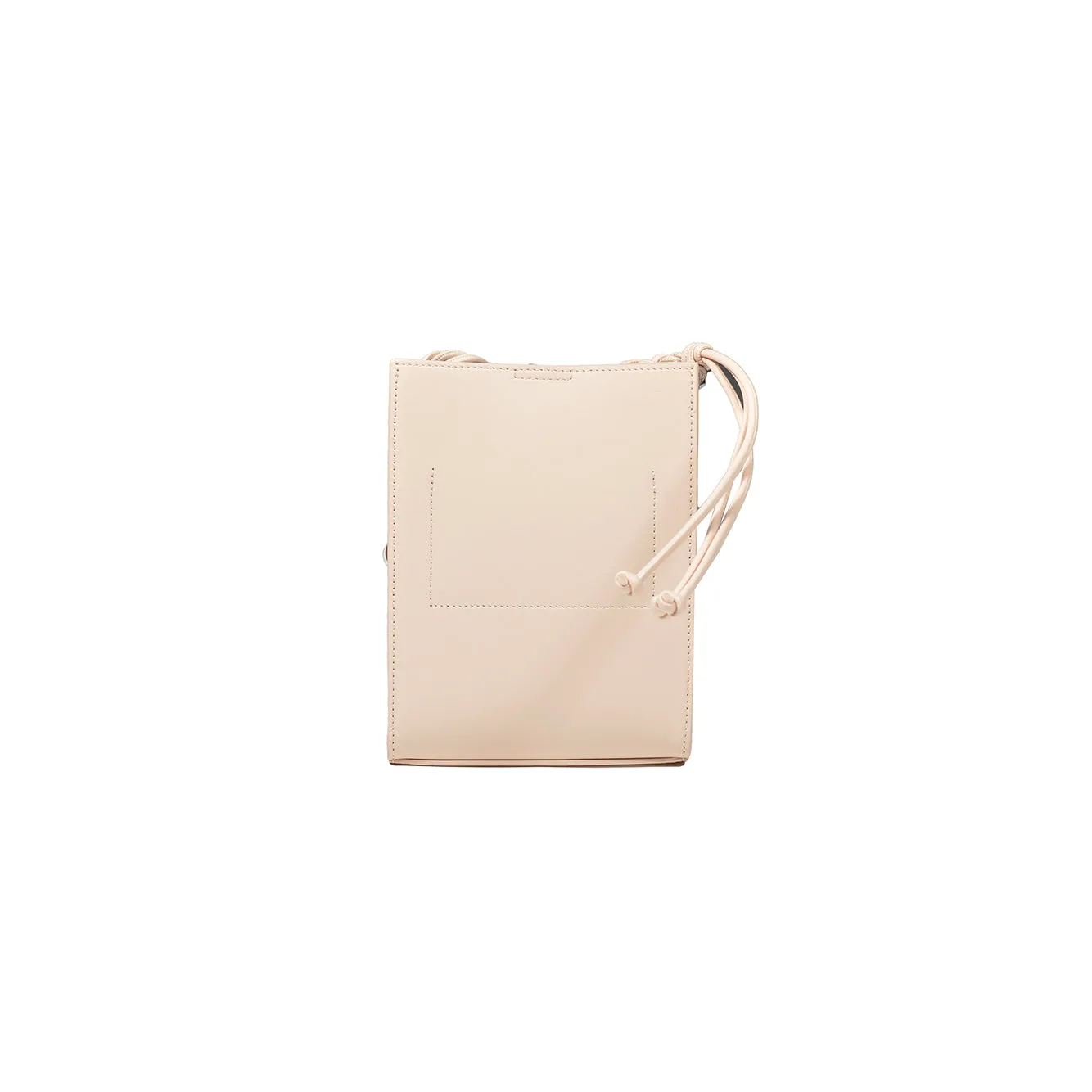 Borsa a tracolla Tangle Rings piccola in pelle cipria Jil Sander