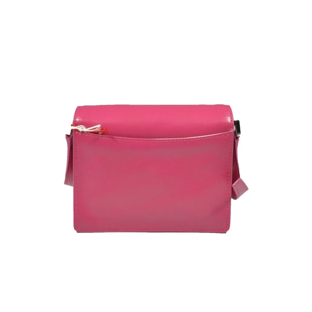 Borsa a tracolla Trunk Soft in pelle rosa Marni