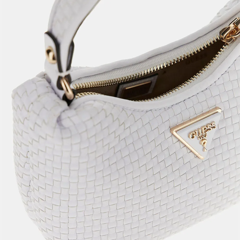 Borsa Donna a Mano GUESS Chiusa con Zip Linea Etel colore Bianco