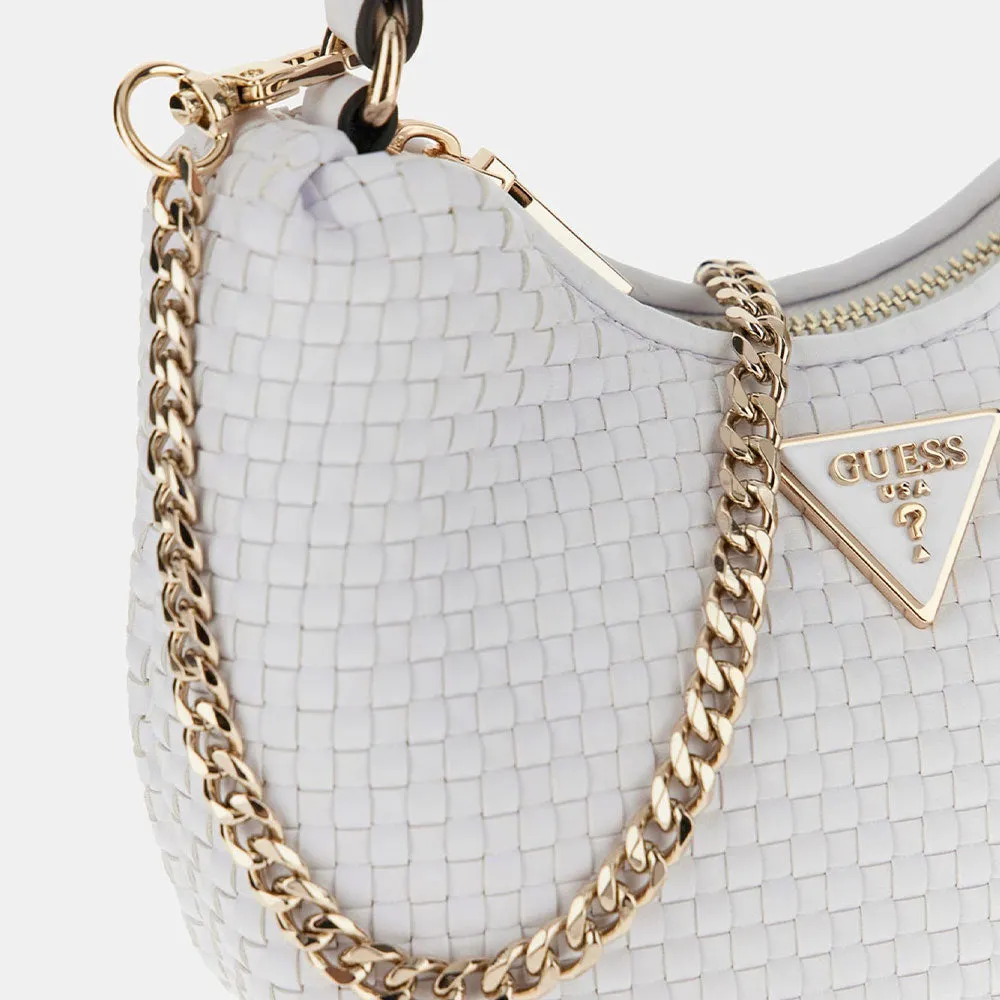 Borsa Donna a Mano GUESS Chiusa con Zip Linea Etel colore Bianco