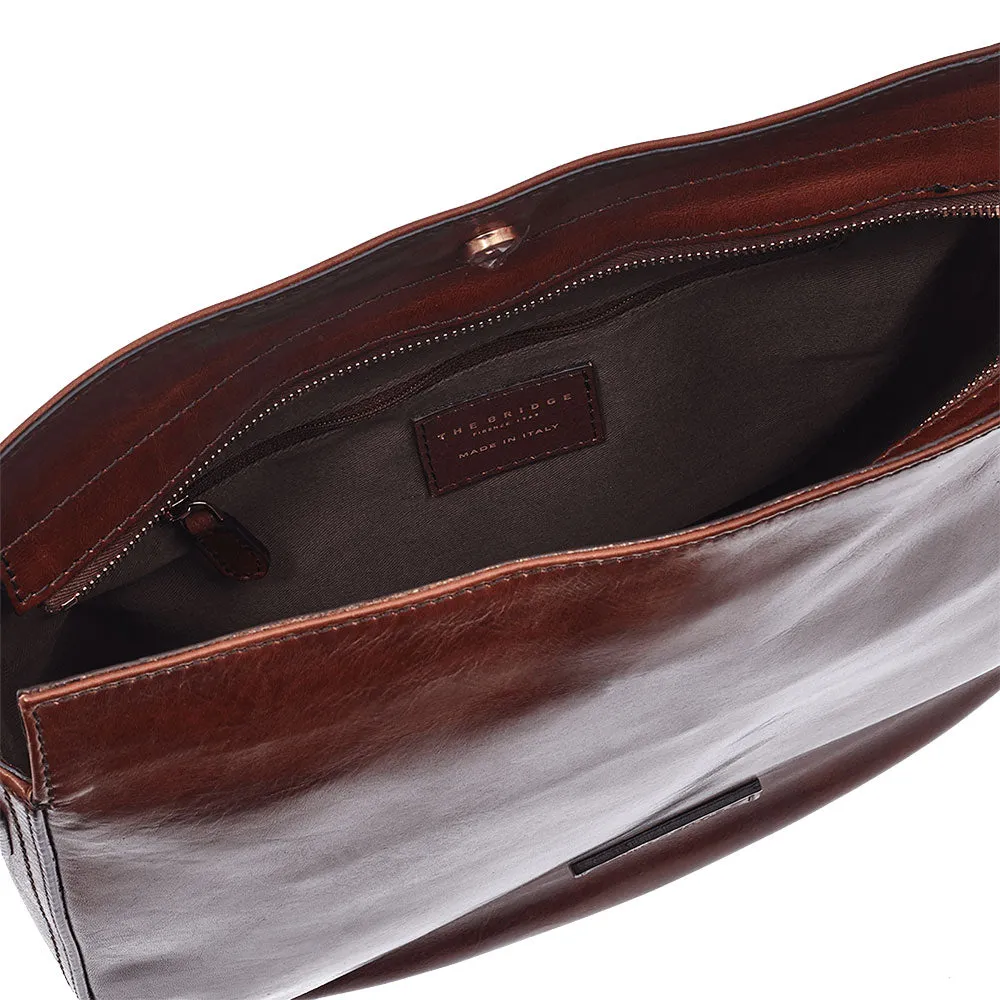 Borsa Donna Sacca a Spalla THE BRIDGE in Pelle Marrone linea Florentin