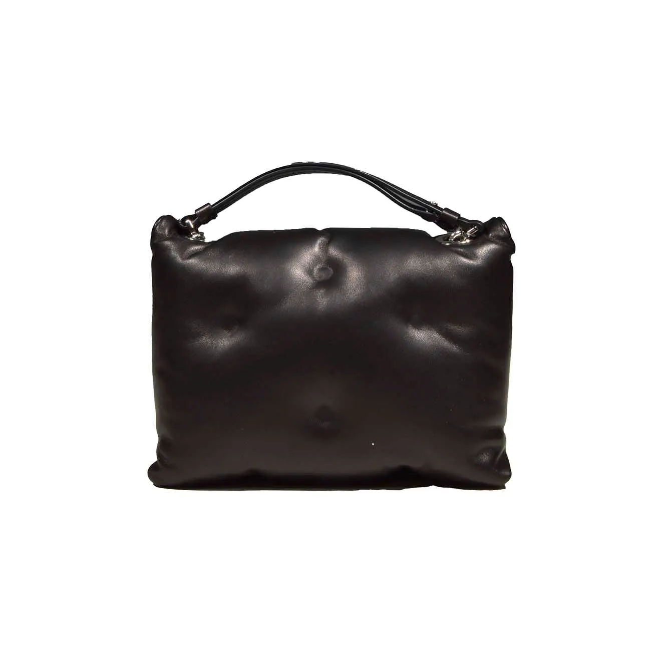 Borsa Glam Slam Flap piccola in pelle nera Maison Margiela