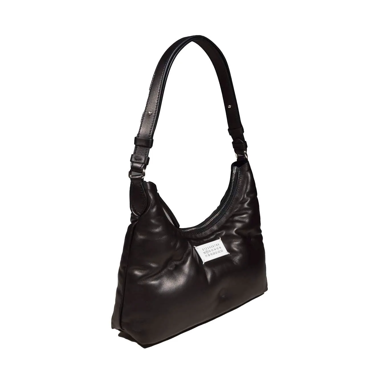Borsa Glam Slam Hobo piccola in pelle nera Maison Margiela