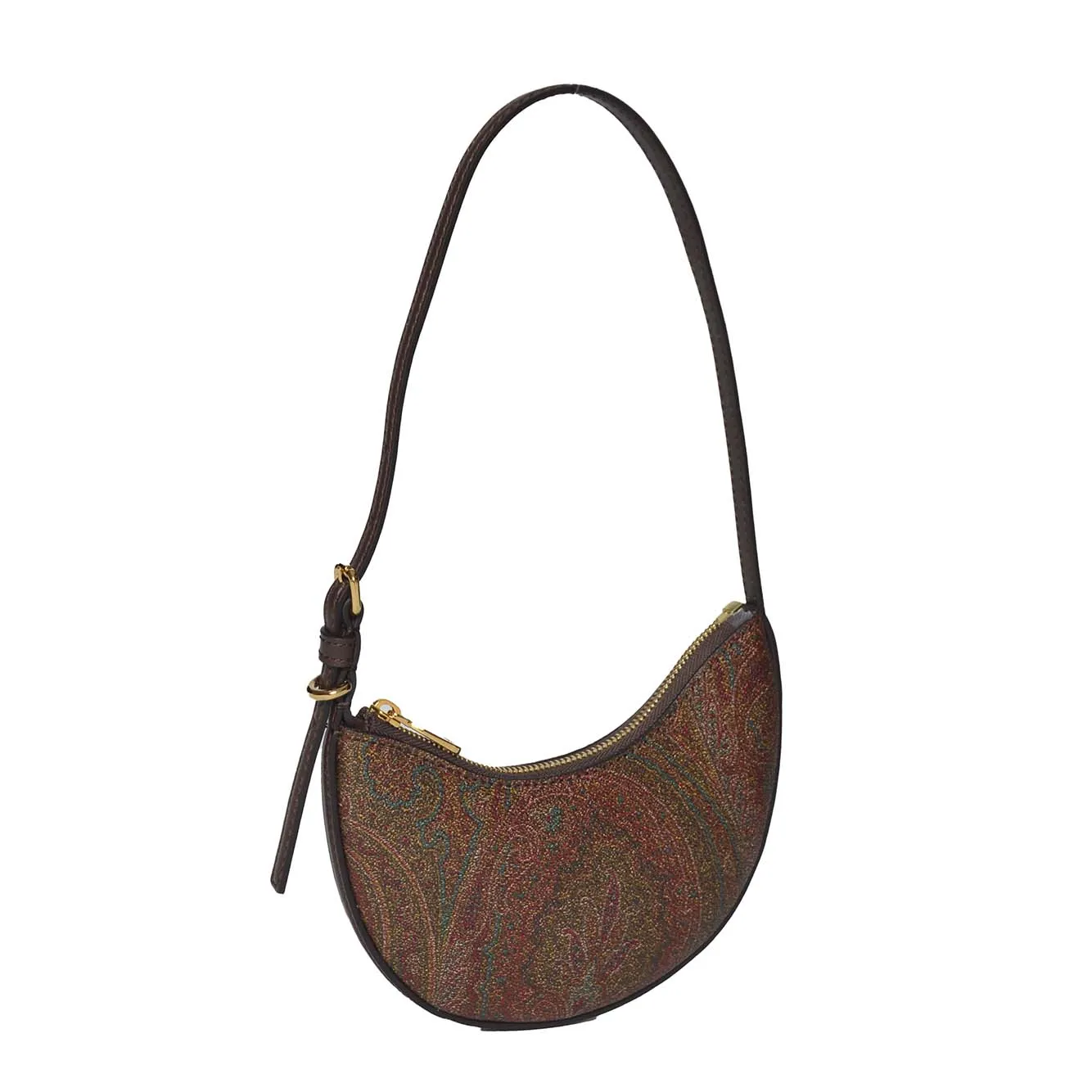 Borsa Hobo Essential mini in cotone marrone Etro