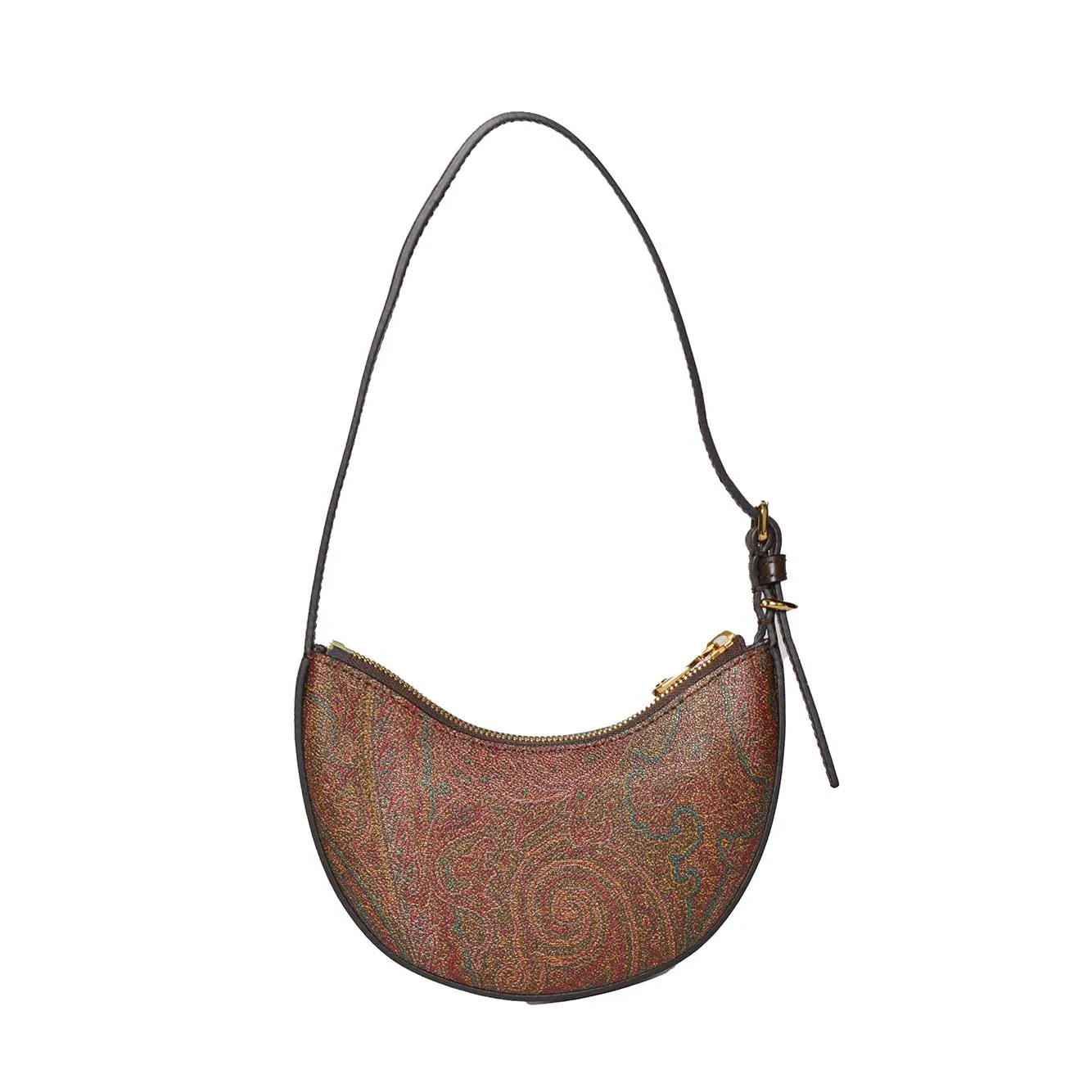 Borsa Hobo Essential mini in cotone marrone Etro