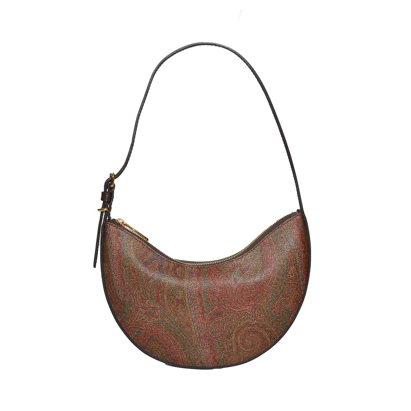 Borsa Hobo Essential piccola in cotone marrone Etro