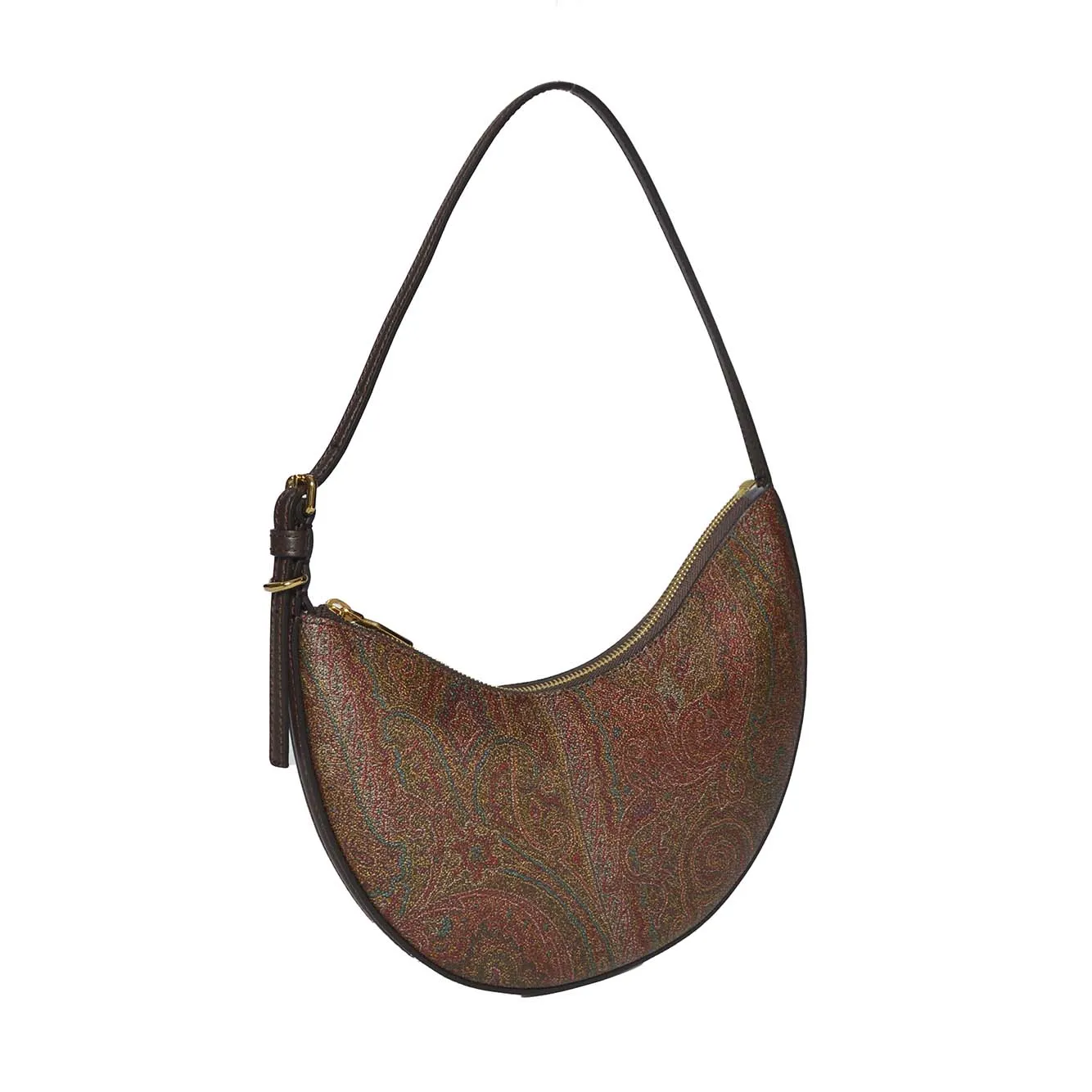 Borsa Hobo Essential piccola in cotone marrone Etro