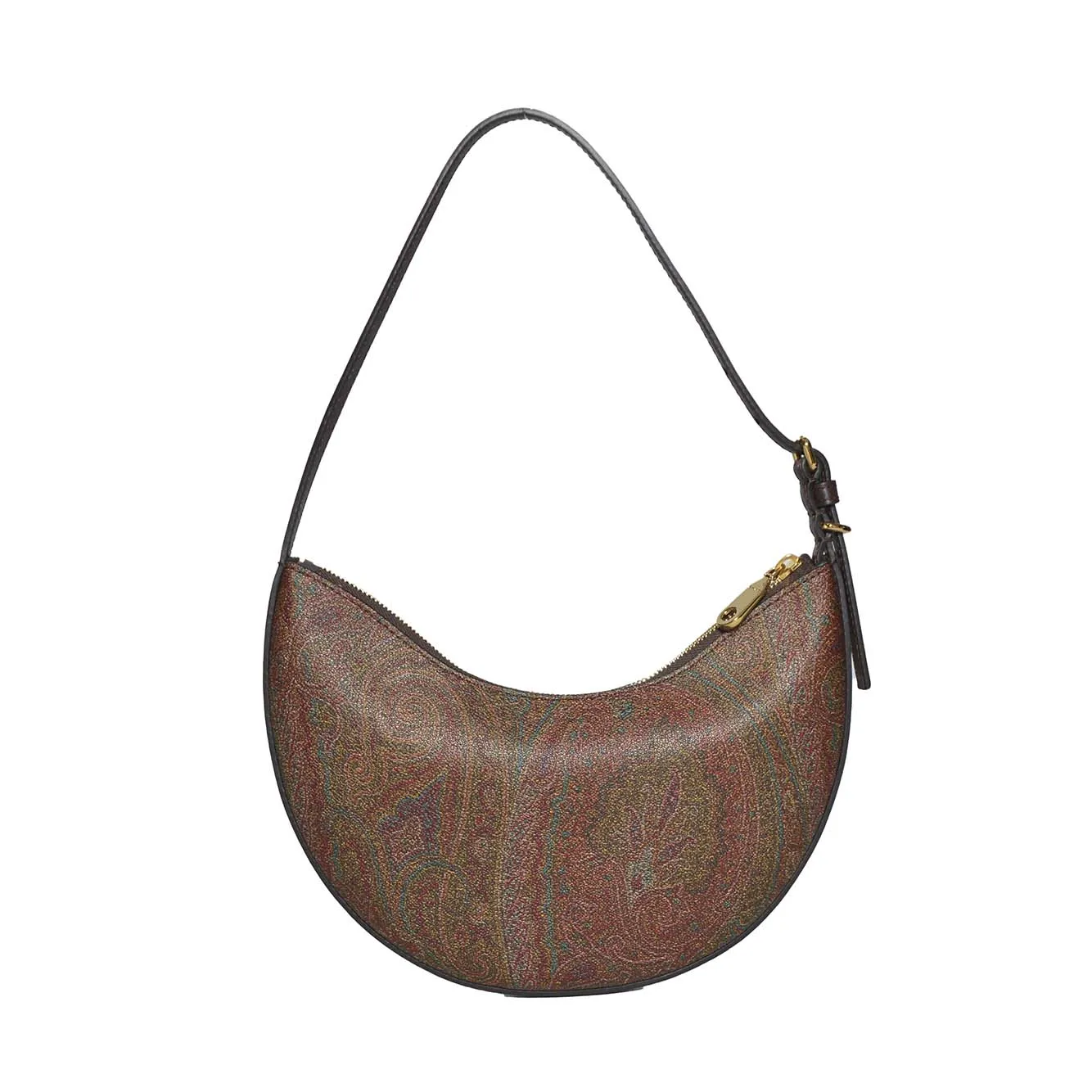 Borsa Hobo Essential piccola in cotone marrone Etro