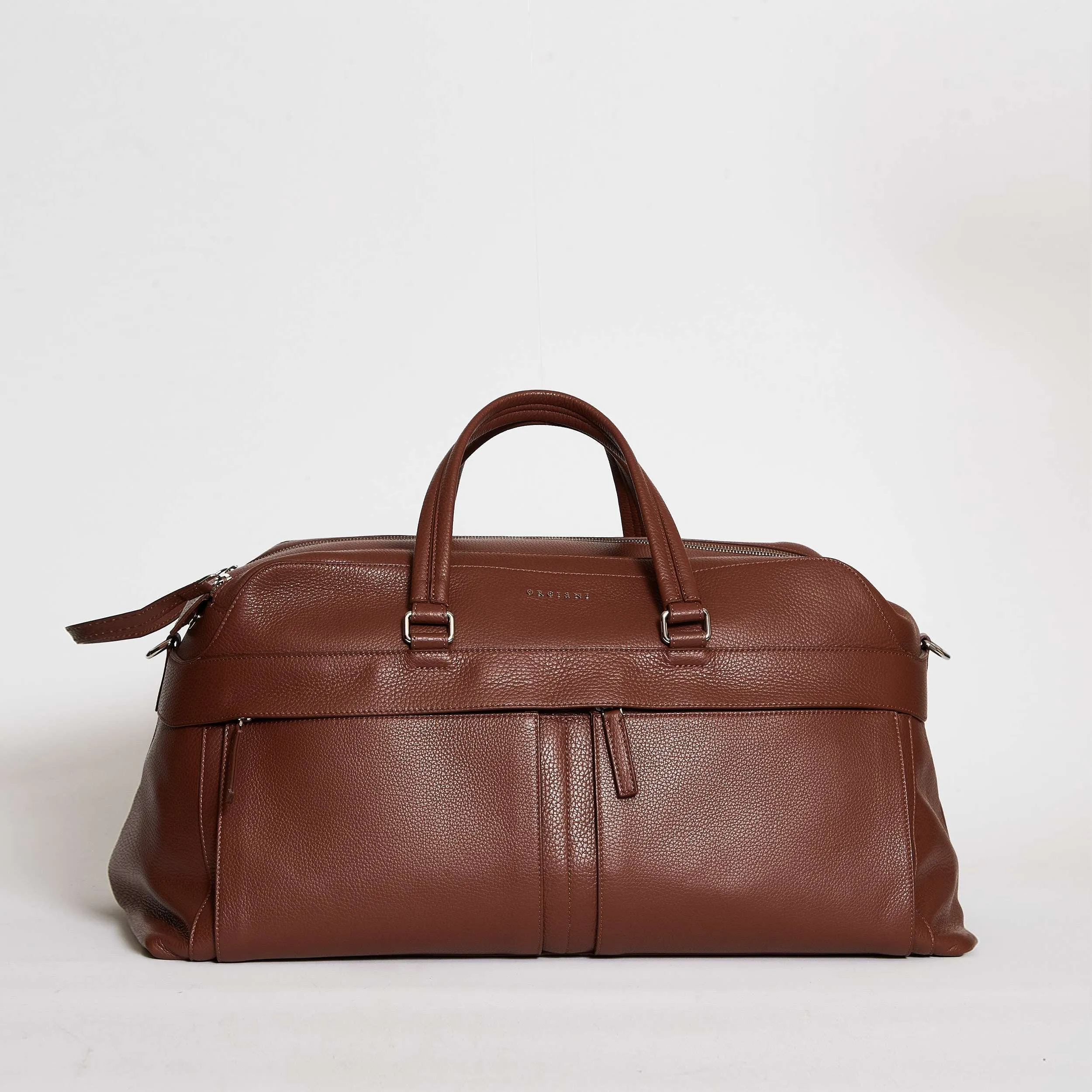 Borsa Micron In Pelle Con Tracolla Sigaro