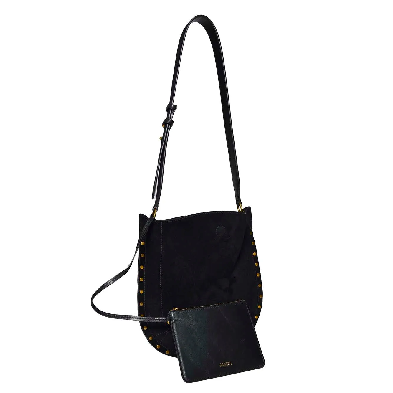 Borsa Oskan Soft in pelle scamosciata nera Isabel Marant
