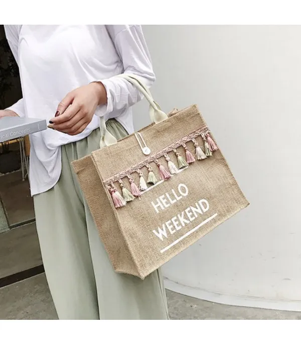 Borsa paglia hello weekend