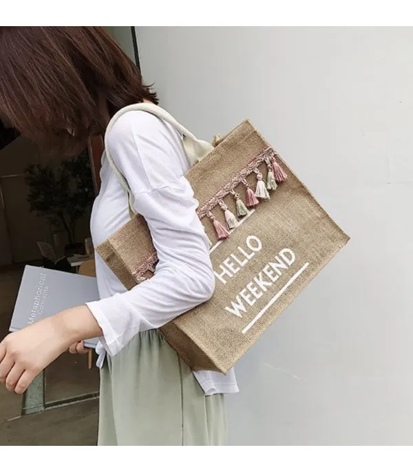 Borsa paglia hello weekend