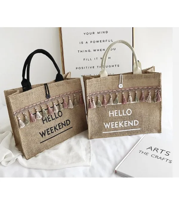 Borsa paglia hello weekend