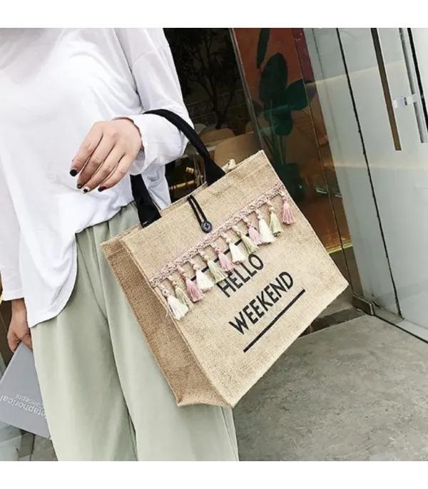 Borsa paglia hello weekend