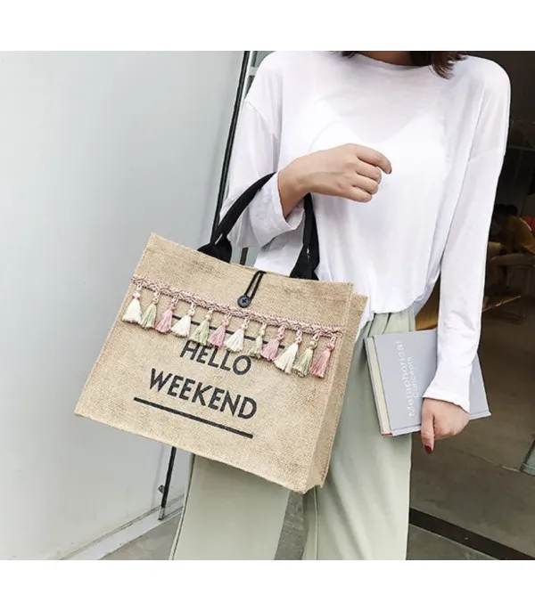 Borsa paglia hello weekend