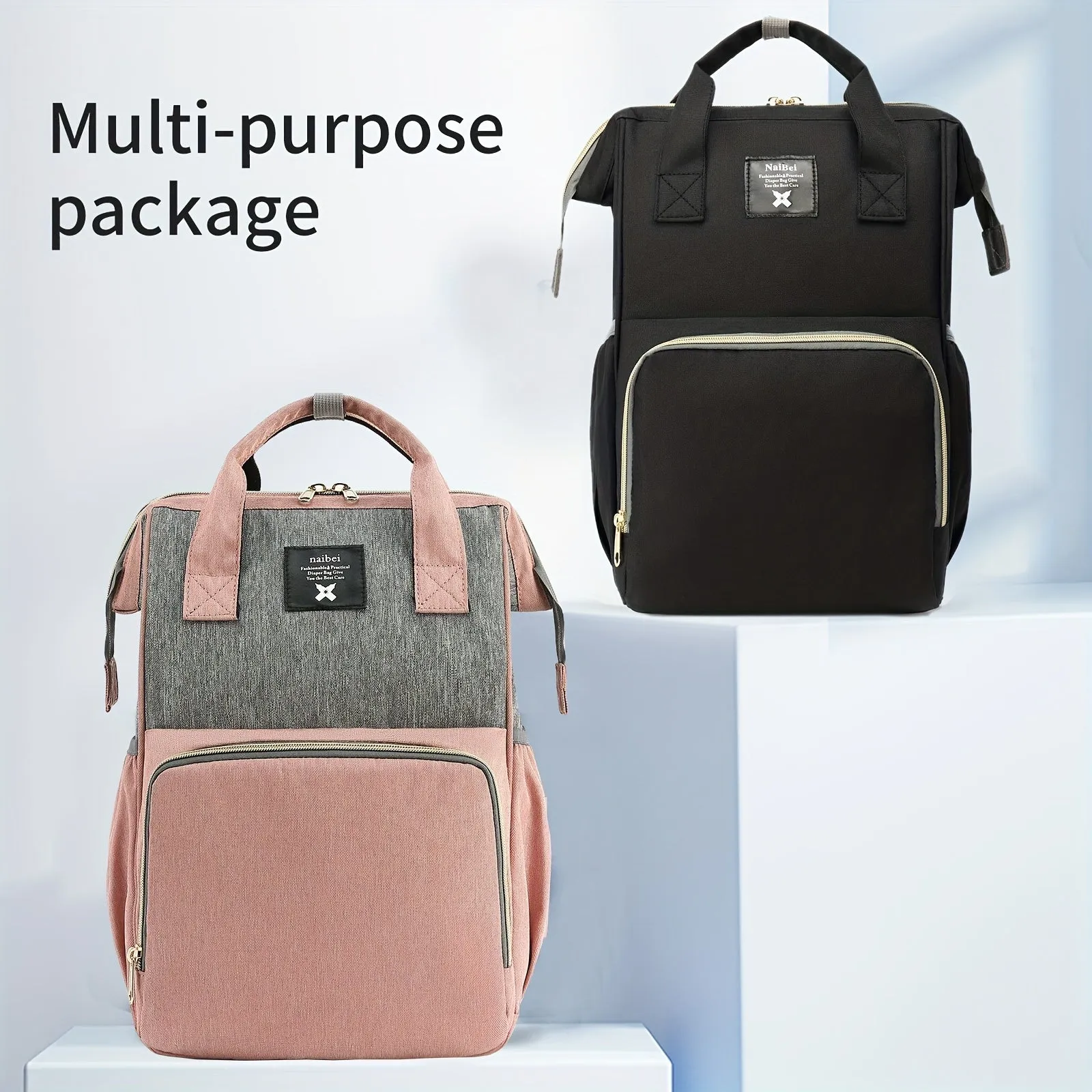 Borsa per pannolini alla moda: zaino da viaggio impermeabile multifunzionale per gli oggetti essenziali della mamma! Regalo di N