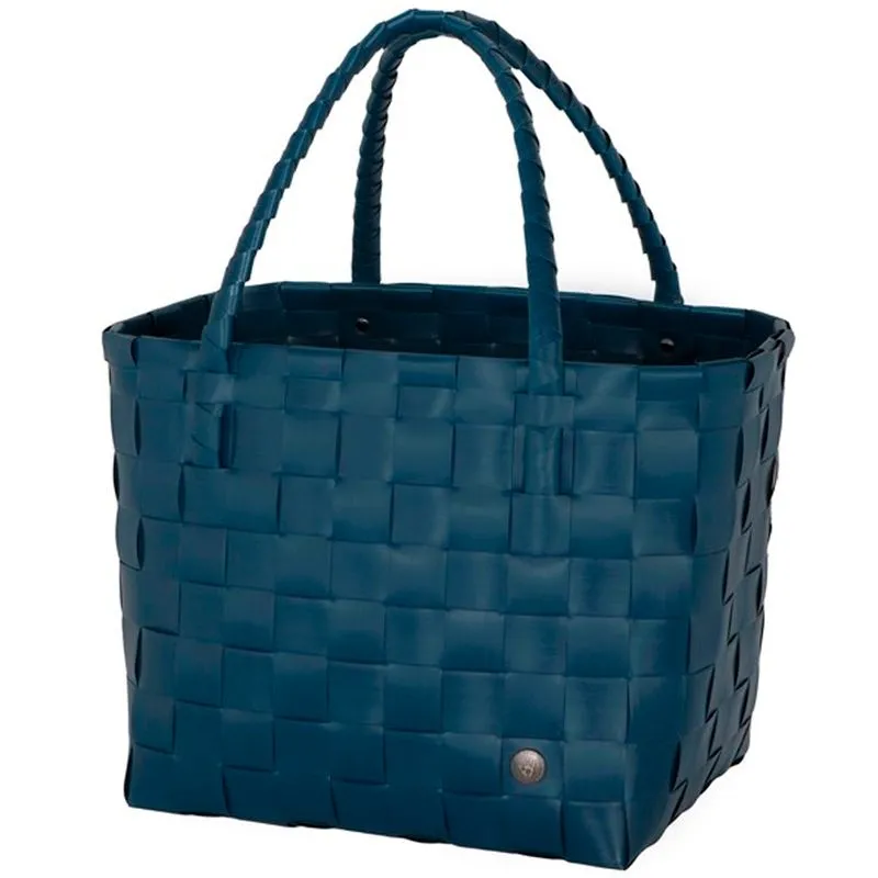 Borsa shopper Paris in plastica riciclata blu scura 