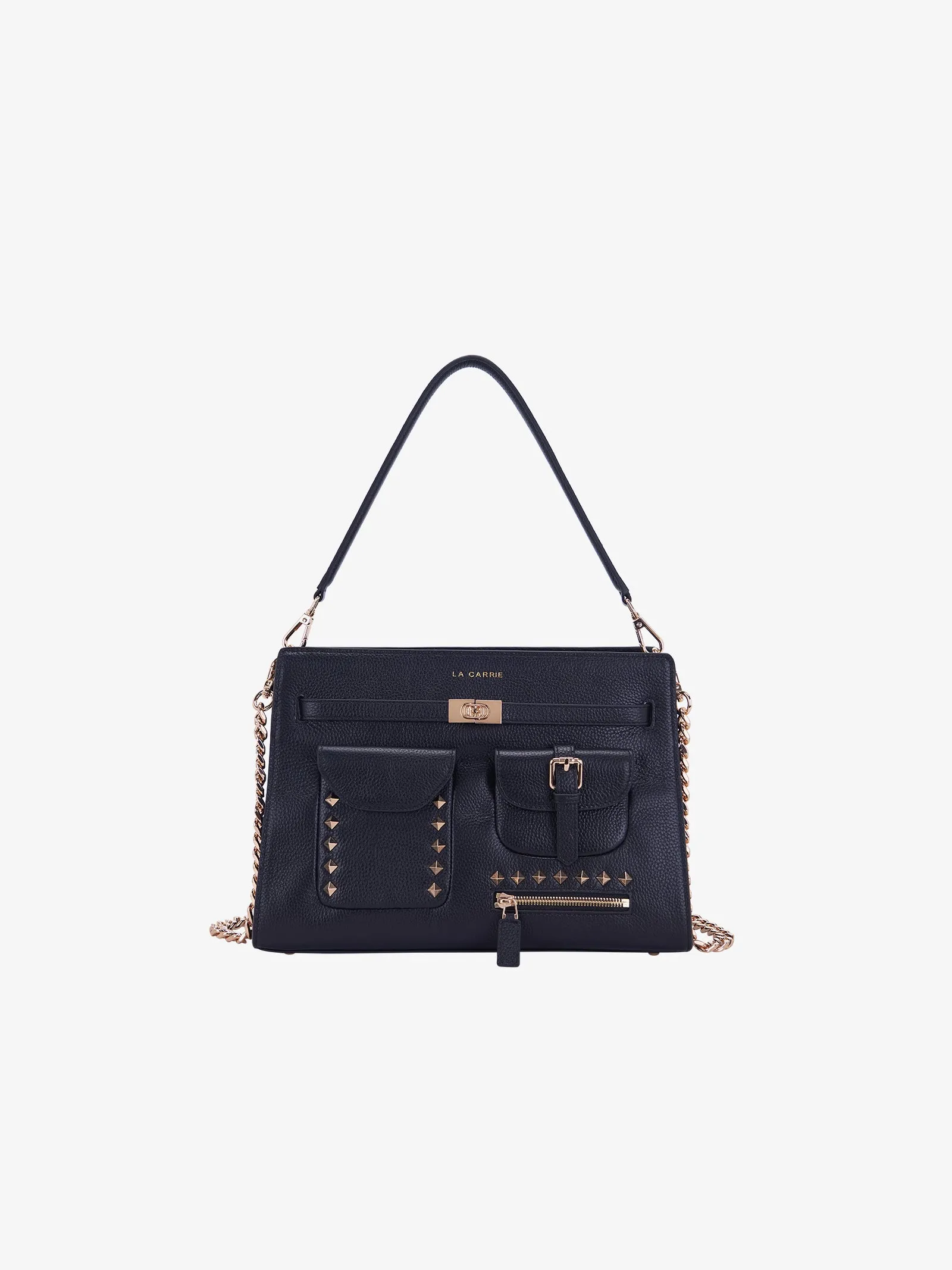 Borsa shopper Pocket 142P-TM-285-TBL donna pelle nero