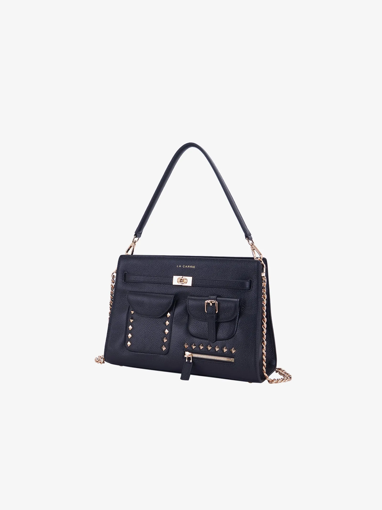 Borsa shopper Pocket 142P-TM-285-TBL donna pelle nero