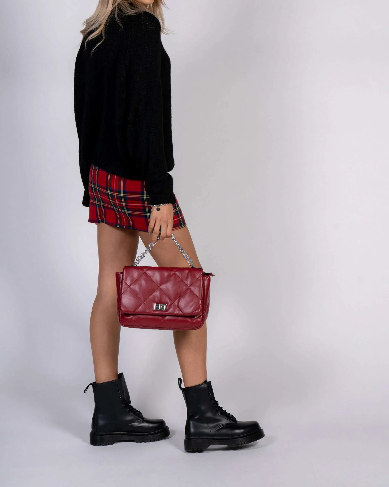 Borsa trapuntata rossa