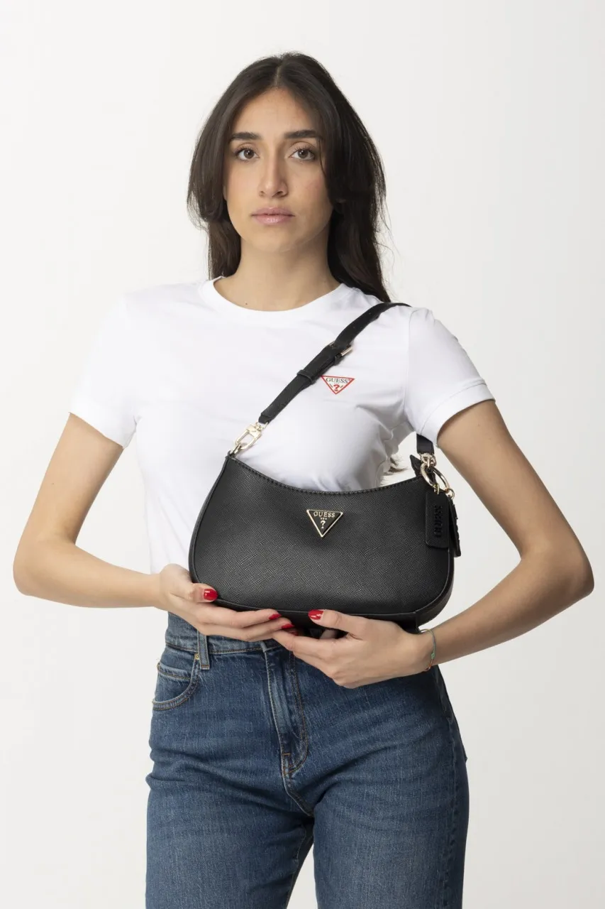 Borsetta a spalla Noelle con logo Black