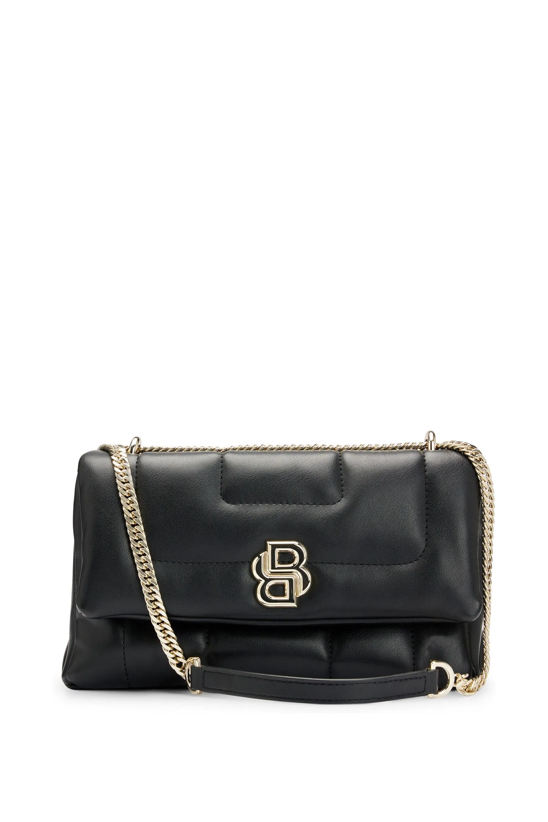 BOSS Borsa da spalla in pelle sintetica con doppio monogramma