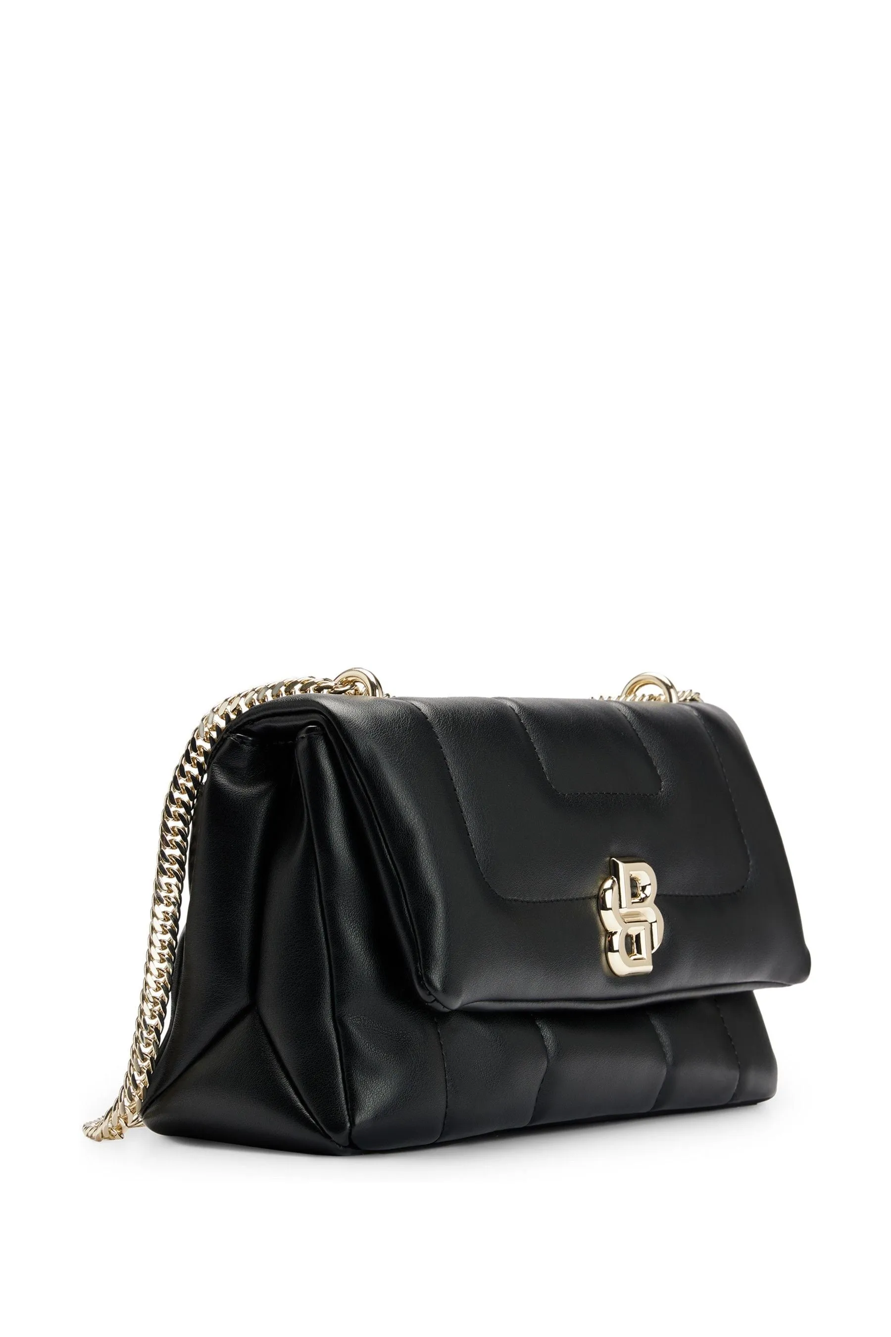 BOSS Borsa da spalla in pelle sintetica con doppio monogramma
