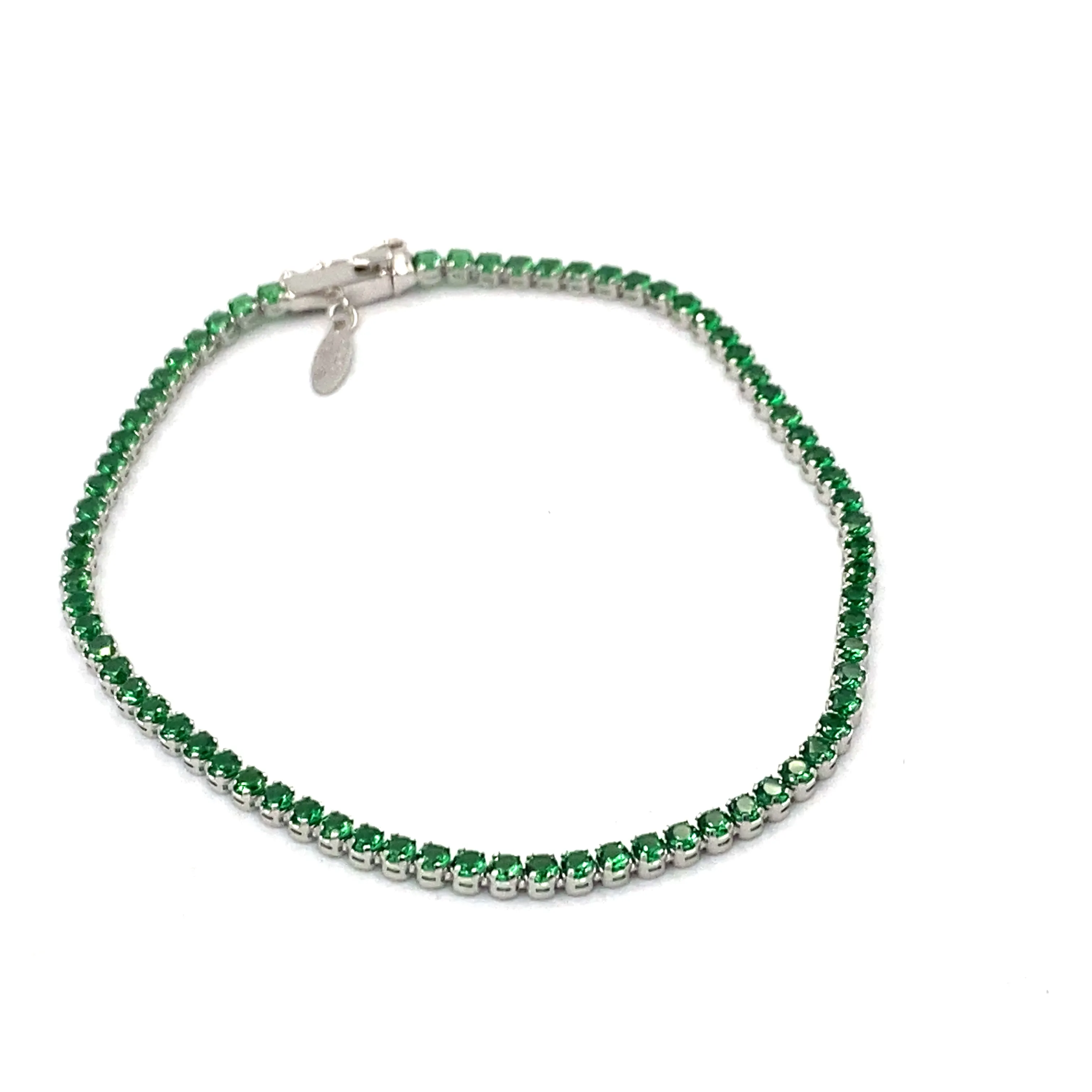 Bracciale Tennis Oro Bianco con Zirconi
