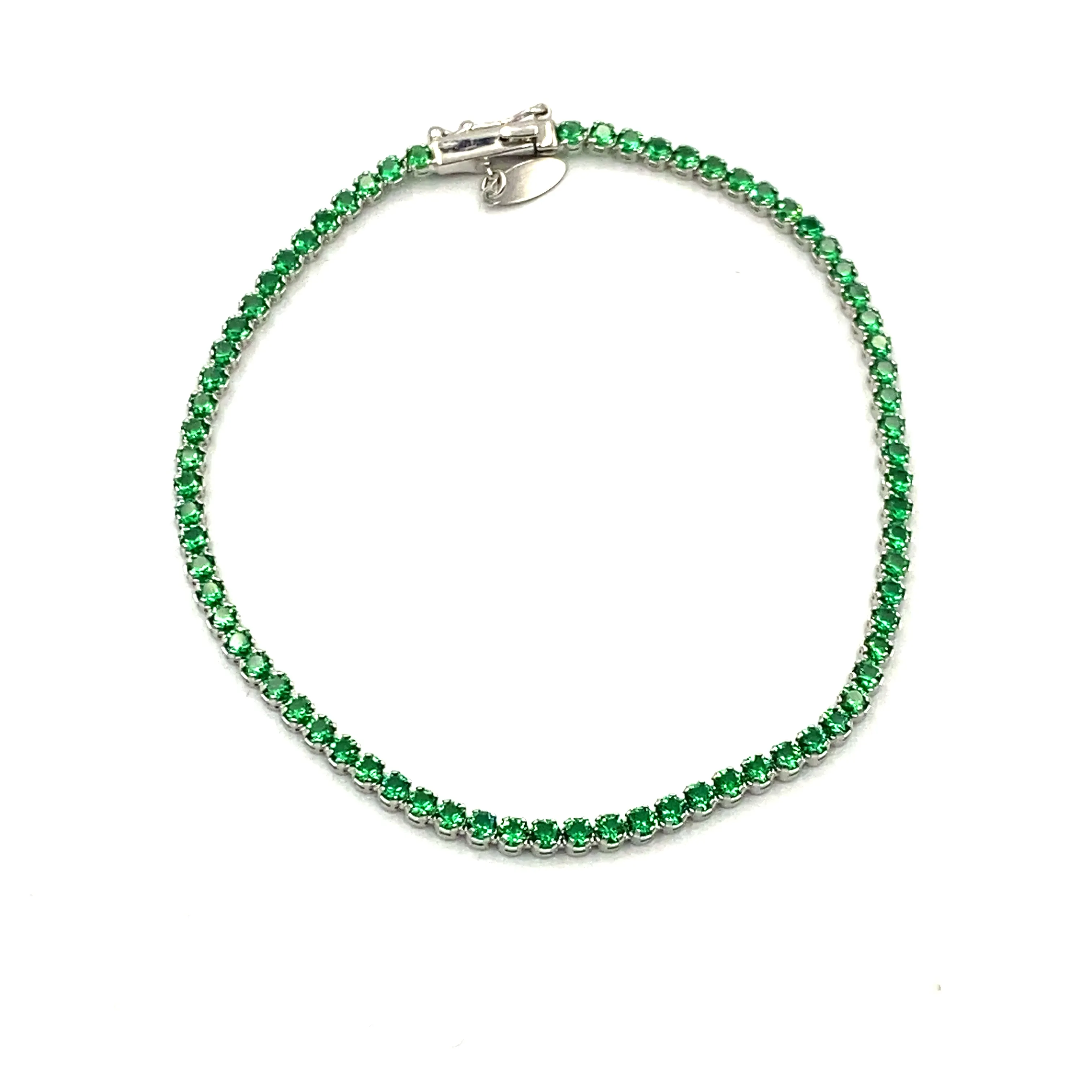 Bracciale Tennis Oro Bianco con Zirconi