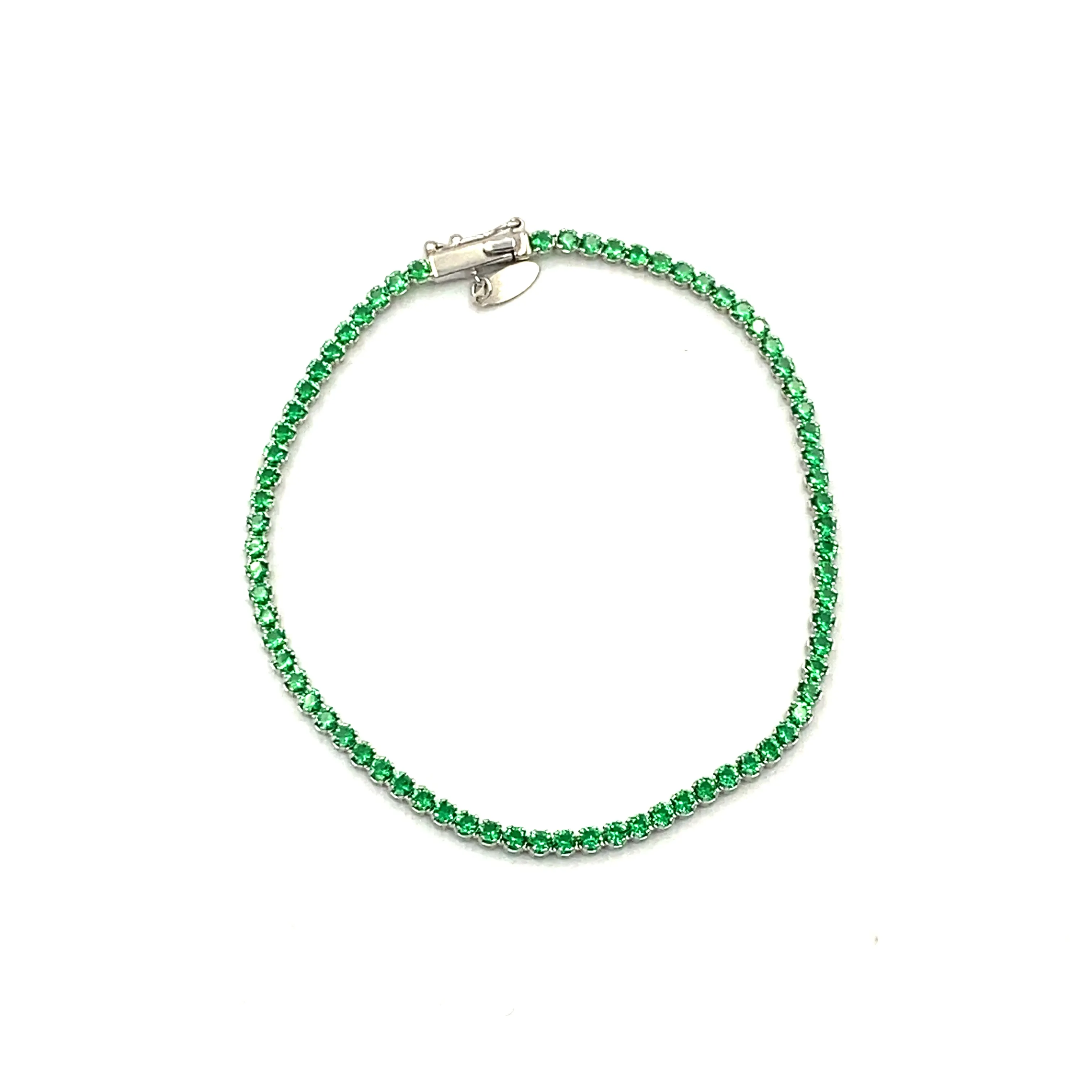 Bracciale Tennis Oro Bianco con Zirconi