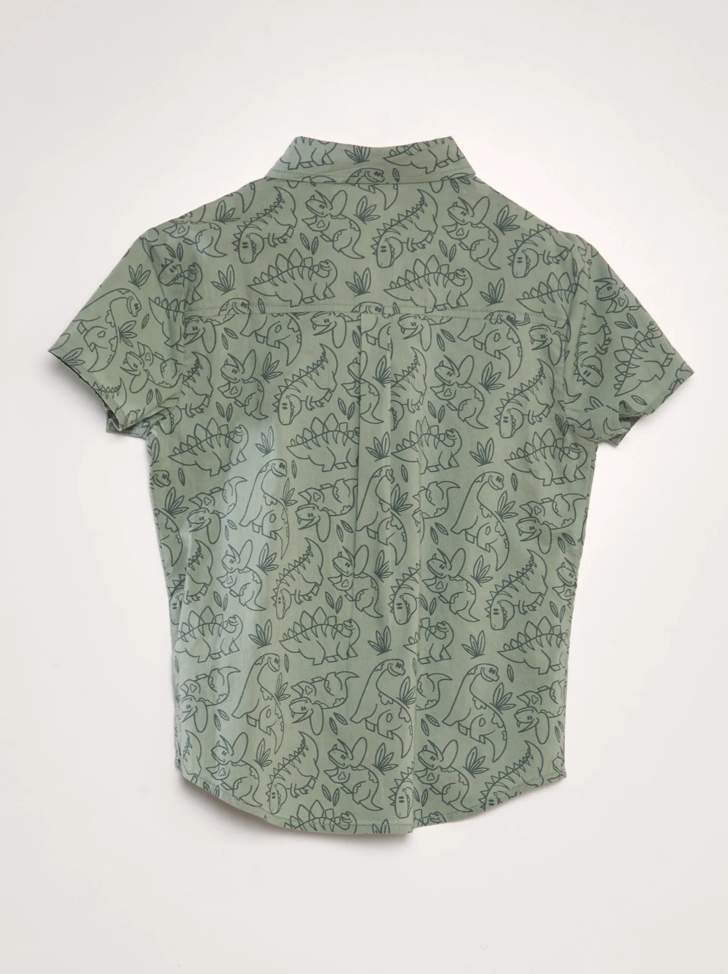 Camicia a maniche corte con stampa - KAKI