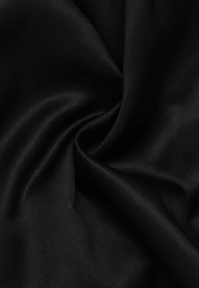 Camicia nera eterna modern fit in cotone twill no stiro