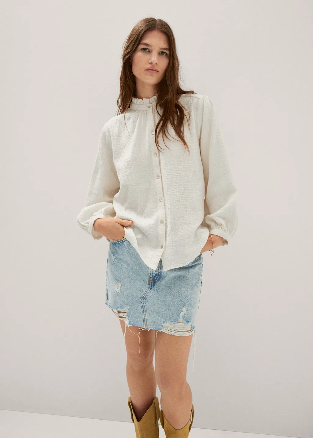 Camicia oversize texture