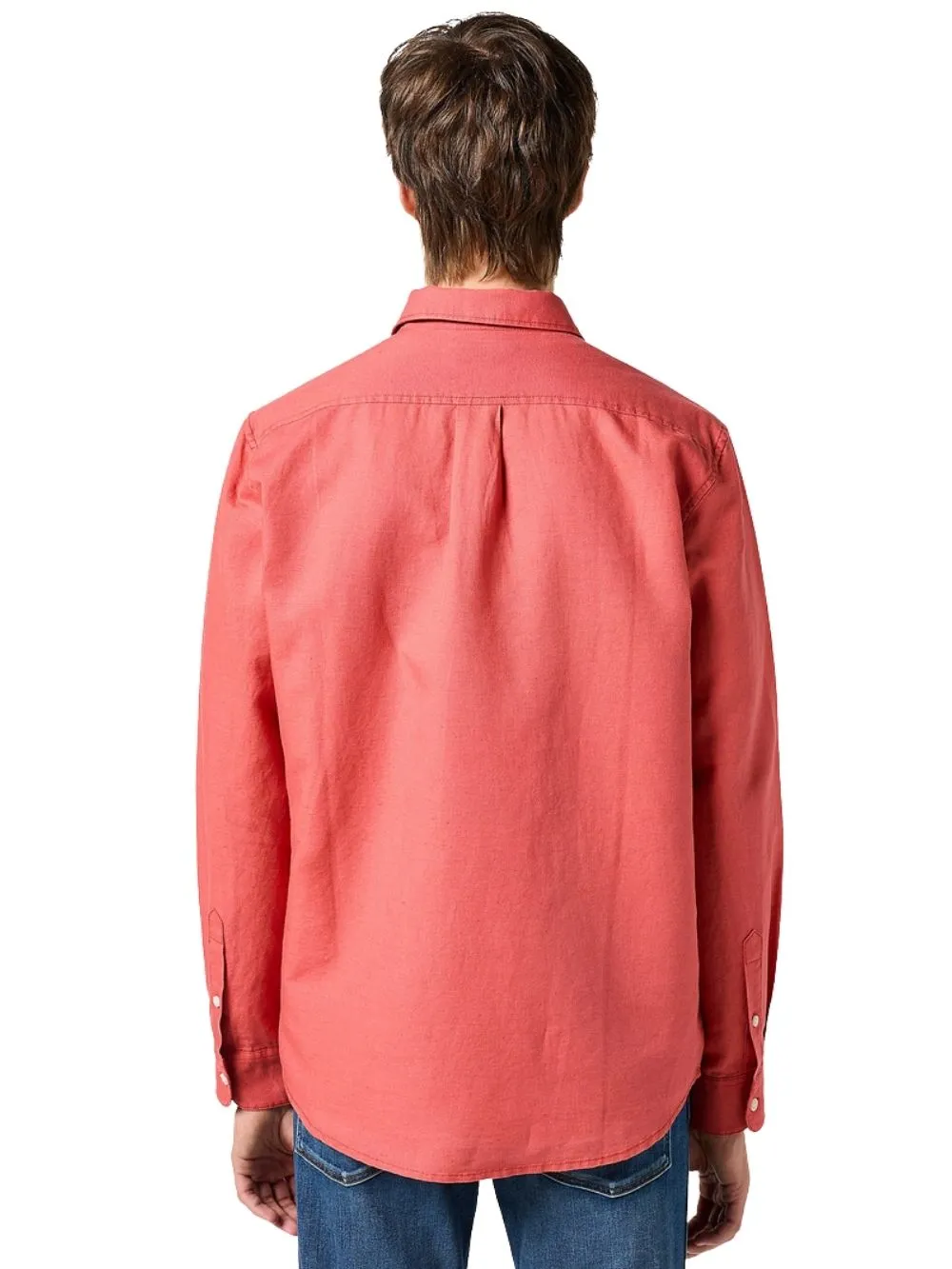 Camicia Uomo rossa con logo sulla tasca