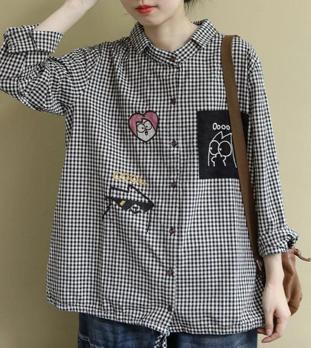 Camicie allentate a manica lunga da donna stile primavera nuove