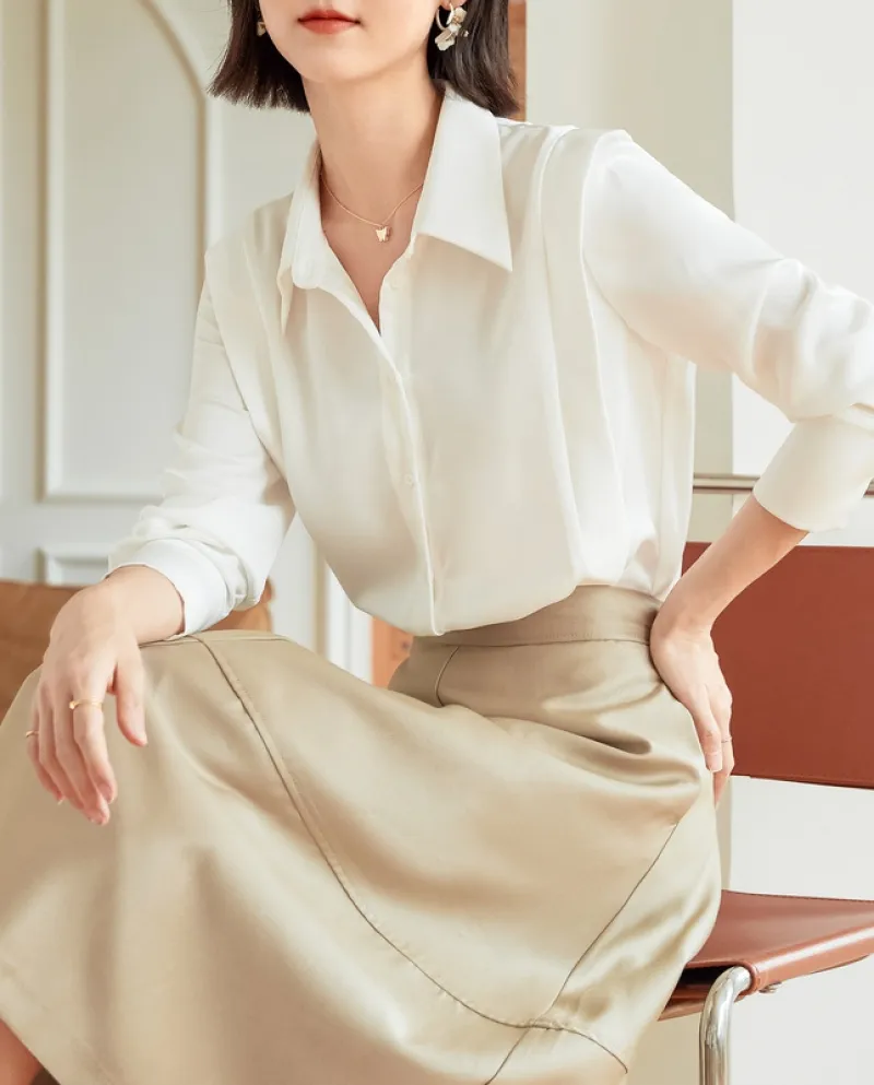 Camicie da donna professionali Autunno Nuovo temperamento Camicie versatili semplici