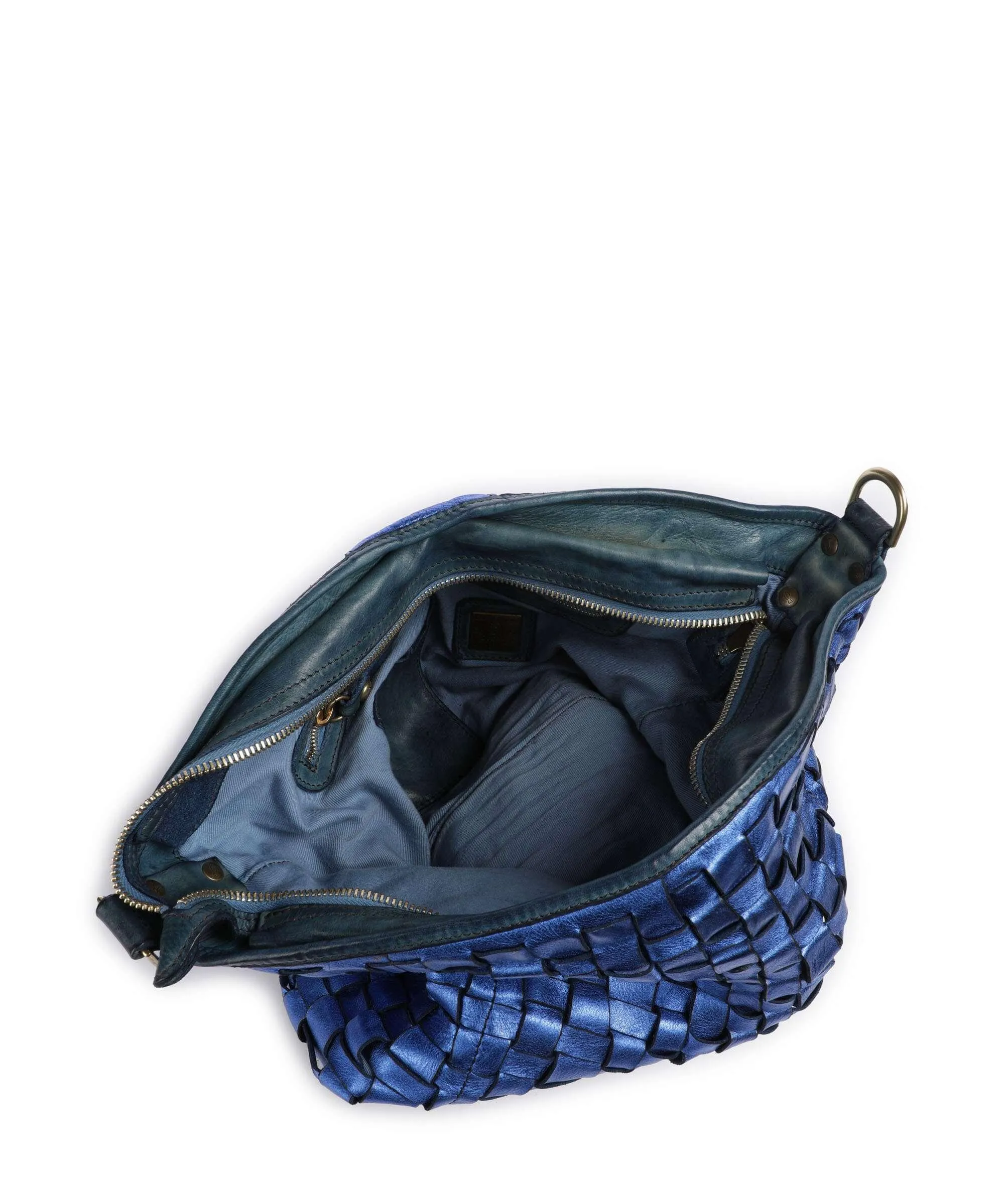  Campomaggi Borsa shopper pelle bovina blu  